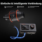 100mm Rohrventilator Abluftset mit Aktivkohlefilter Temperatur Feuchtigkeitssensor 350m³/h Growbox Set