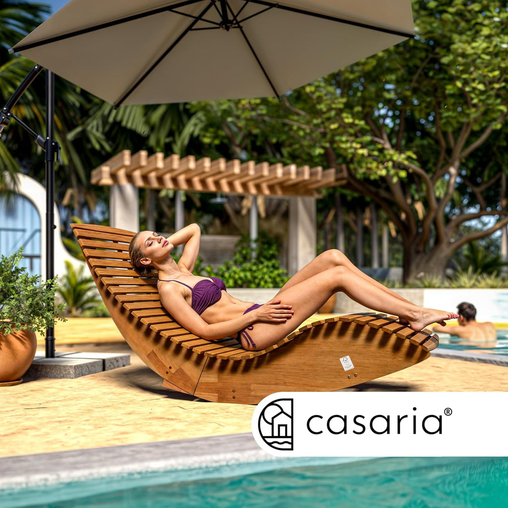 Sonnenliege klappbar Akazienholz 195x60 cm wetterfest 160 kg belastbar ergonomisch Gartenliege Relaxliege 2 Stück
