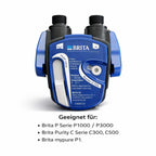 Untertisch Wasserfiltersystem P1000 mit Filterkopf Schläuchen und Eckventiladapter Aktivkohle Filter zur Kalkreduzierung für Trinkwasser