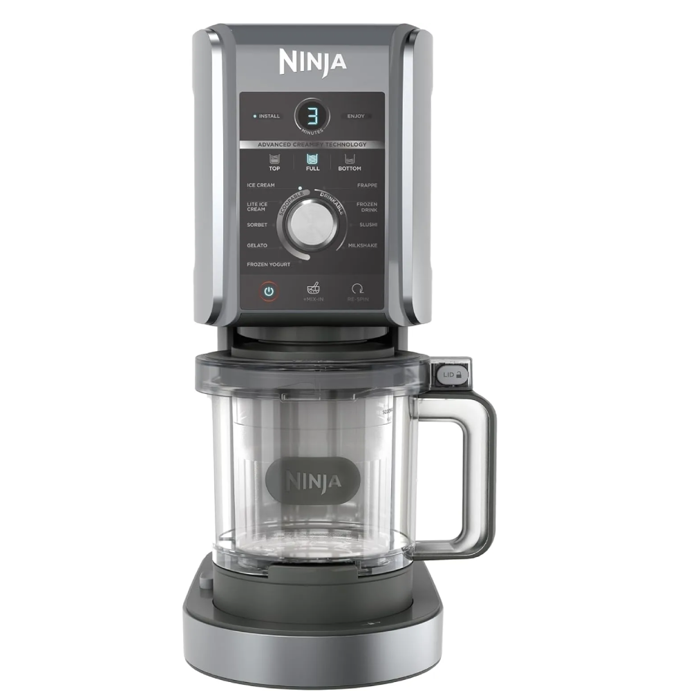 Eiscreme- und Frozen-Drink-Maschine NC501EU mit 10 Programmen 3 x 709 ml Behältern und 2-in-1 Geschmacksfunktion