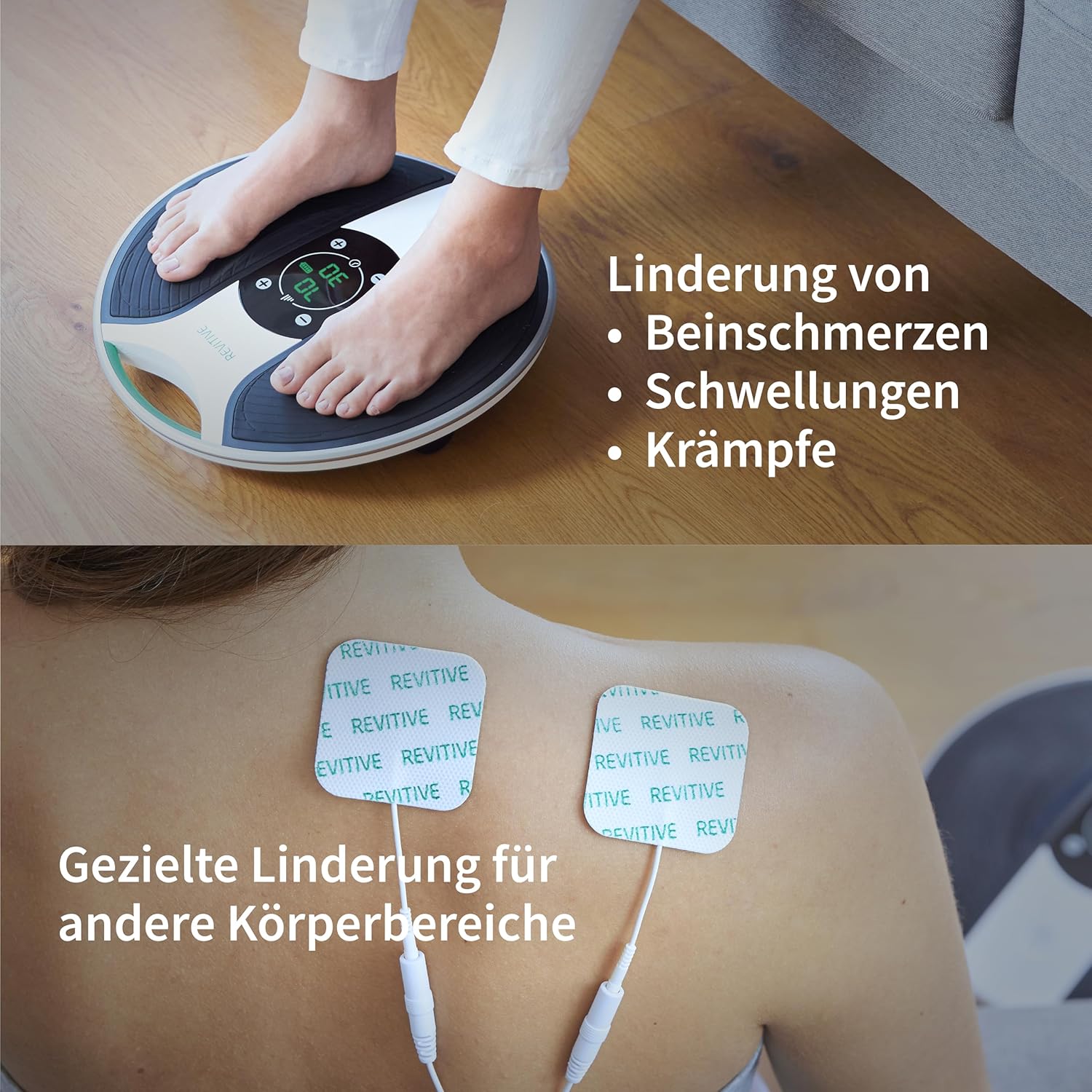 Knie- und Bein Durchblutungsstimulator Medic Plus batteriebetrieben mit NMES Funktion