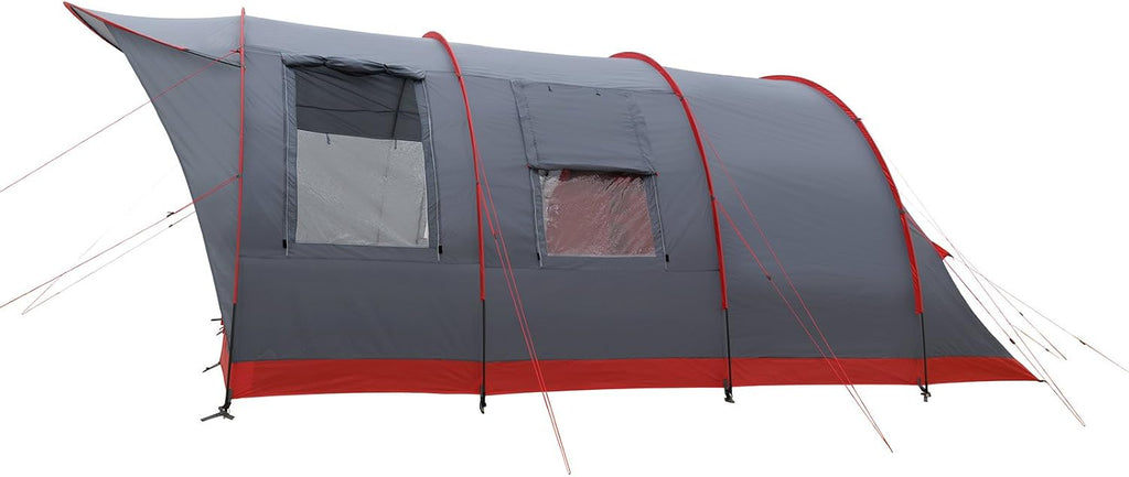 Tunnelzelt 5 Personen Atlanta 475x305x205 cm Stehhöhe Vordach eingenähter Boden 2 Kabinen Moskitonetz Eingang