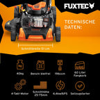 Benzin Rasenmäher FX-RM5196 196cc 4-Takt 51cm Schnittbreite 4in1 Mulchen Seitenauswurf 60L Fangkorb Radantrieb