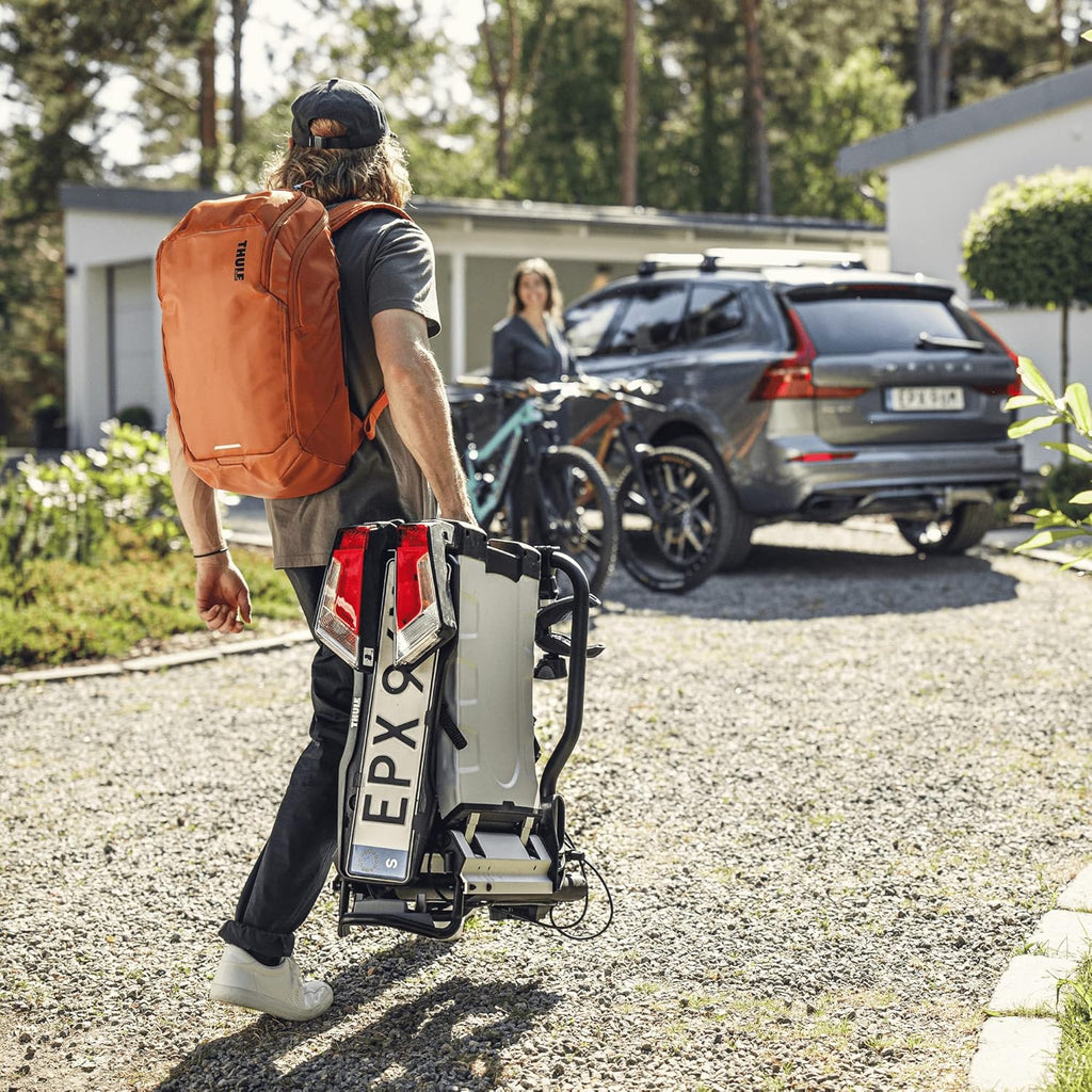Faltbarer Fahrradträger EasyFold XT 933100 für 2 Fahrräder mit 60 kg Traglast aus Aluminium Schwarz