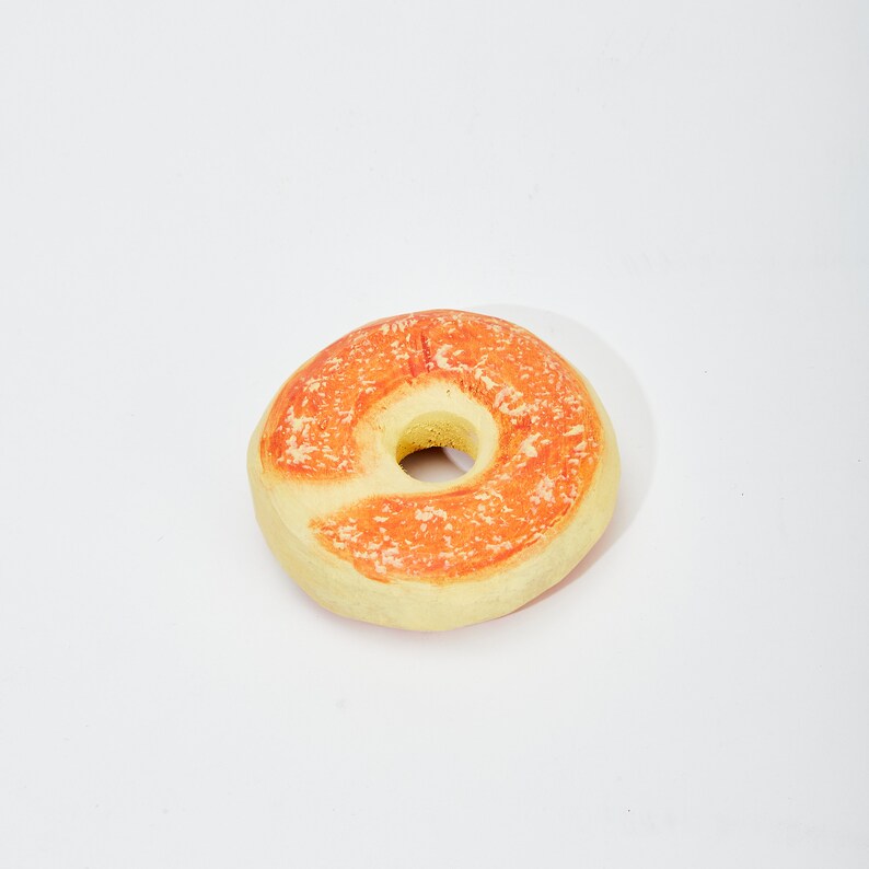 Geschnitzter Holzdessert Donut | Holzfigur | Tischdekoration Ornament | Personalisiertes Geschenk | Lindenholz
