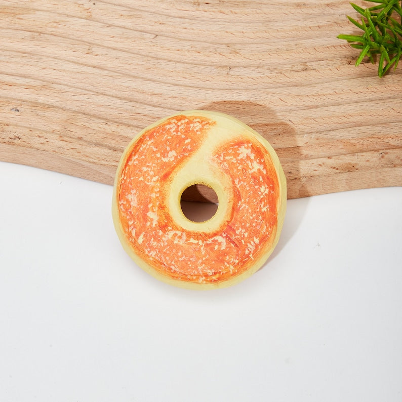 Geschnitzter Holzdessert Donut | Holzfigur | Tischdekoration Ornament | Personalisiertes Geschenk | Lindenholz