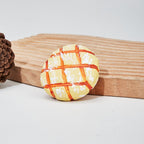 Geschnitzter hölzerner Apfelkuchen – Tischdekoration Holzfigur Naturholz Handgefertigt