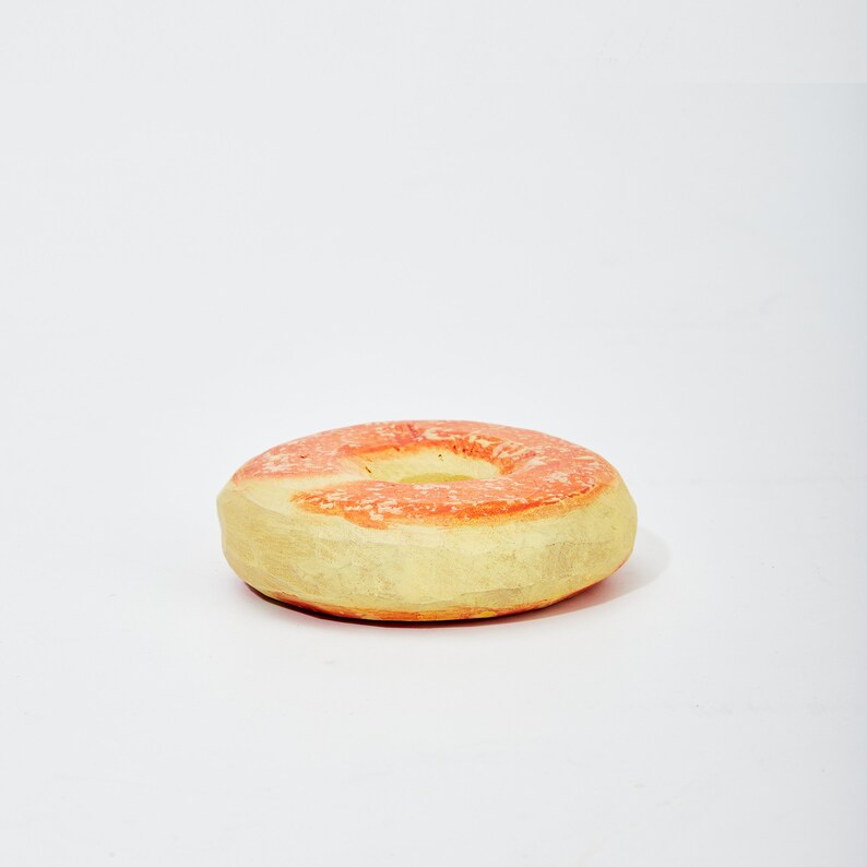 Geschnitzter Holzdessert Donut | Holzfigur | Tischdekoration Ornament | Personalisiertes Geschenk | Lindenholz