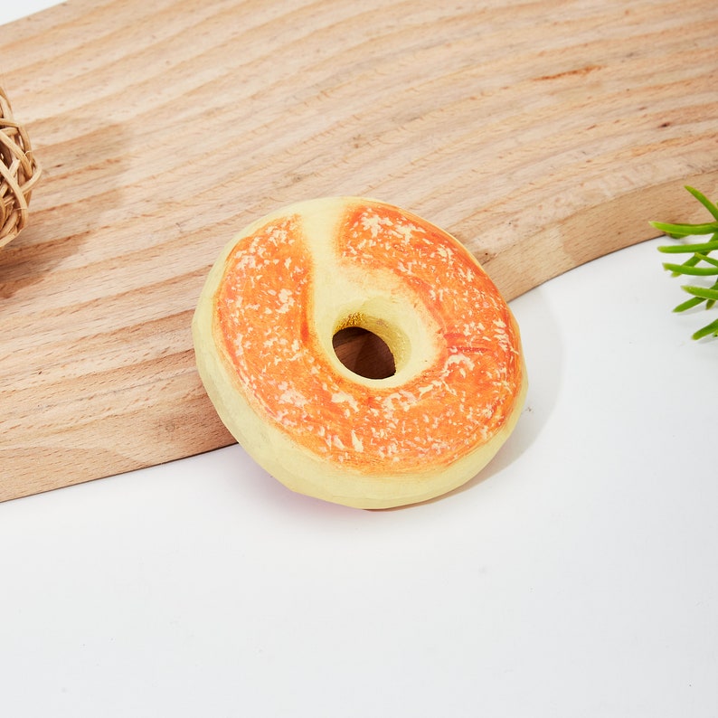 Geschnitzter Holzdessert Donut | Holzfigur | Tischdekoration Ornament | Personalisiertes Geschenk | Lindenholz