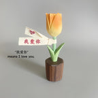 Handgeschnitzte hölzerne Blumen-Sonnenblumen-Dekoration, Tischdekoration, 14 cm, Linde, Nussbaum