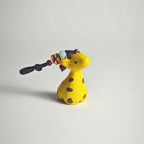 Geschnitzte hölzerne Giraffe Schlüsselbund, handgemachter Anhänger, Glücksbringer, Taschenanhänger, Schlüsselanhänger