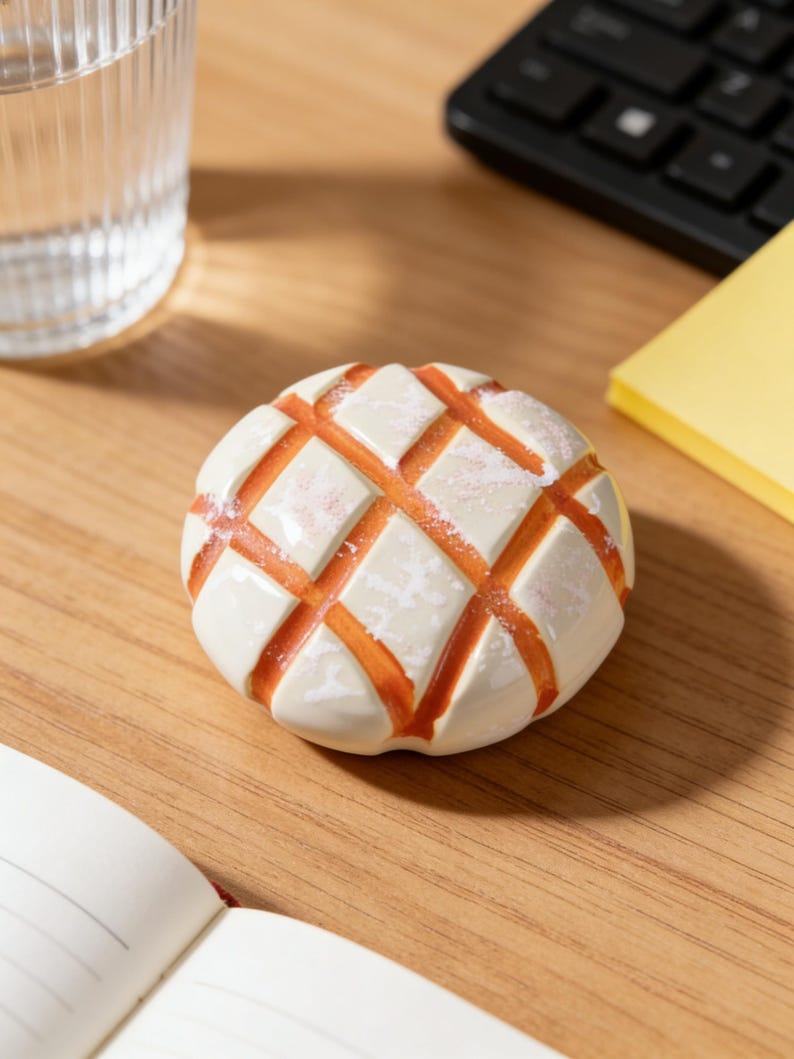 Mini Holzfiguren Massivholz Bäckerei Schreibtisch Dekoration Handgeschnitzt Brot Donut Set