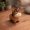 Handgefertigte Holzfigur Pferd 6 cm Waldorf Montessori Dekoration