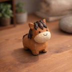 Handgefertigte Holzfigur Pferd 6 cm Waldorf Montessori Dekoration