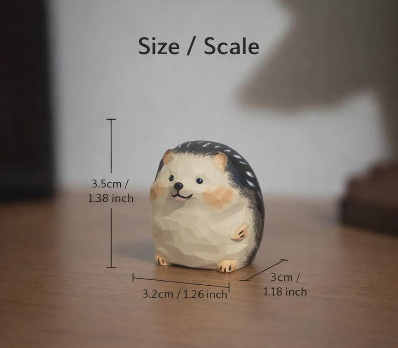 Miniatur Igel Figur Handgeschnitzt Resin Schreibtisch Dekoration Kawaii Ornament