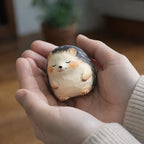 Miniatur Igel Figur Handgeschnitzt Resin Schreibtisch Dekoration Kawaii Ornament
