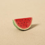 Handgeschnitzter hölzerner Wassermelonen-Schlüsselanhänger, Mini-Frucht-Taschenanhänger, Sommerdeko