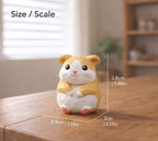 Handgeschnitzte Mini Hamster Holzfigur – Wald Dekor, Schreibtisch Ornament, 3,8 cm