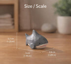 Mini Holz Hai Figur Handgeschnitzt Ozeantierdekor 5 cm Low-Poly