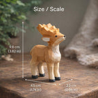 Handgeschnitzte hölzerne Hirschfigur | Kleine Holzschnitzerei Tierstatue | Rustikaler Wald Dekor | Miniatur Hirsch Ornament | Natur Geschenk