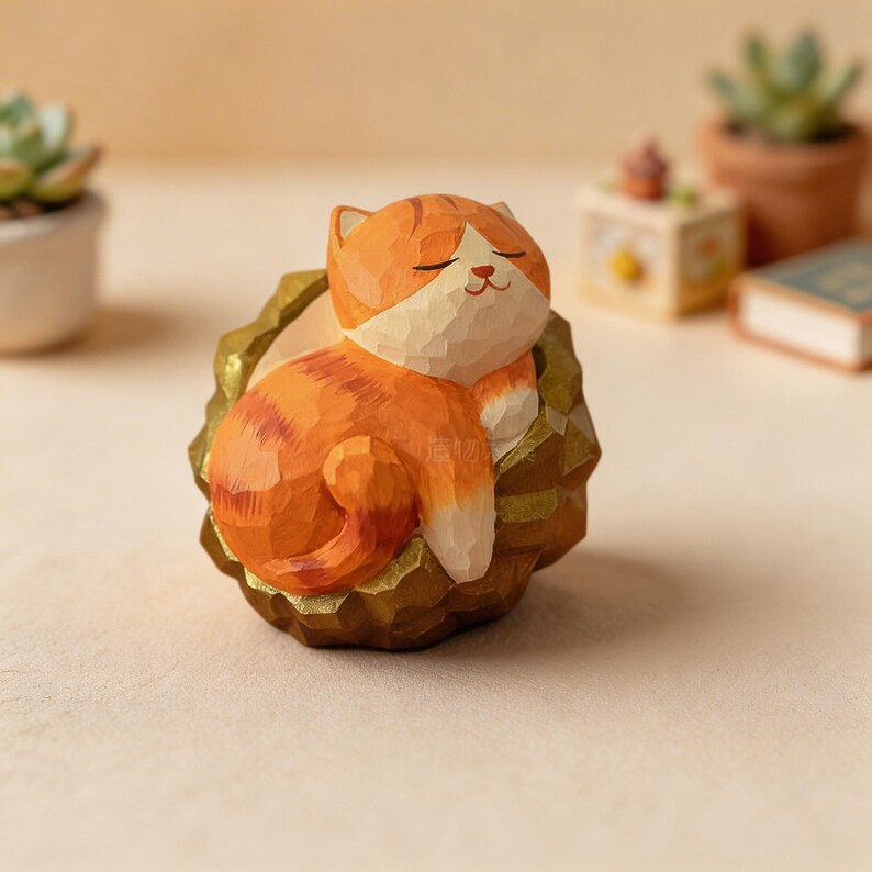 Schlafende rote Panda-Figur, handbemalte Tierstatue, kleine Regalverzierung, Walddekor für Tierliebhaber