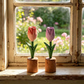 Handgeschnitzte Holztulpe, 16 cm, Schreibtischdeko, Abschlussgeschenk, für immer Blumen