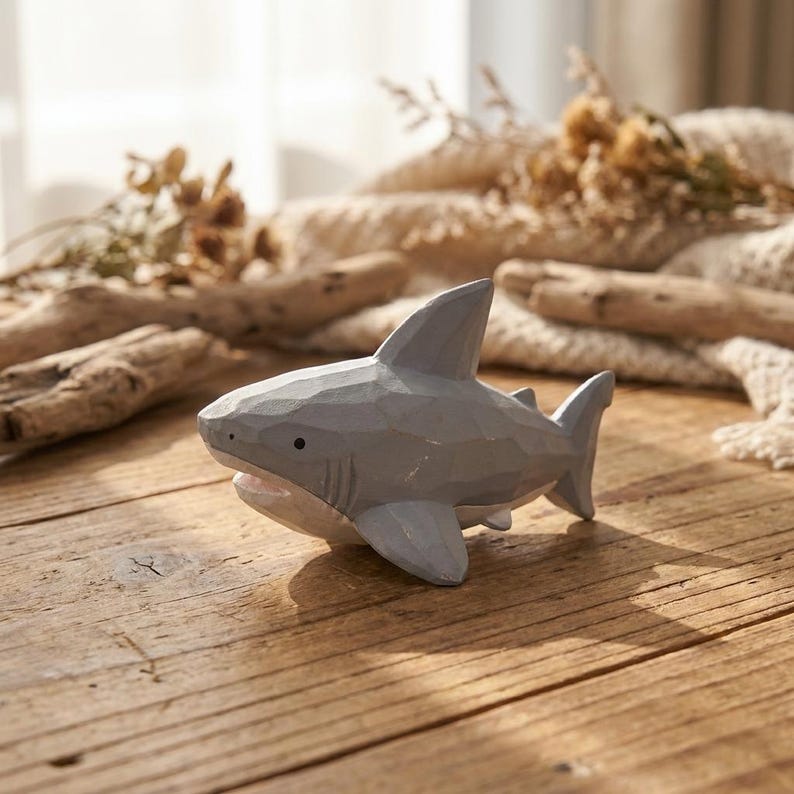 Handgefertigte Otterfamilie aus Holz, Otter- und Babyholzschnitzerei, ländliche Dekoration, Muttertagsgeschenk, Tierskulptur